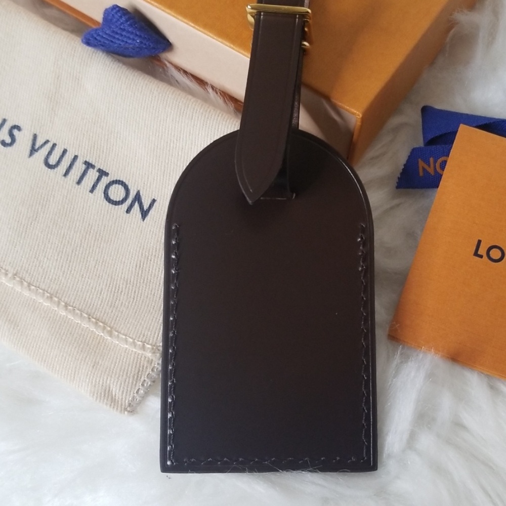 LOUIS VUITTON LARGE EBENE BROWN BABE LUGGAGE TAG - Picture 6 of 6